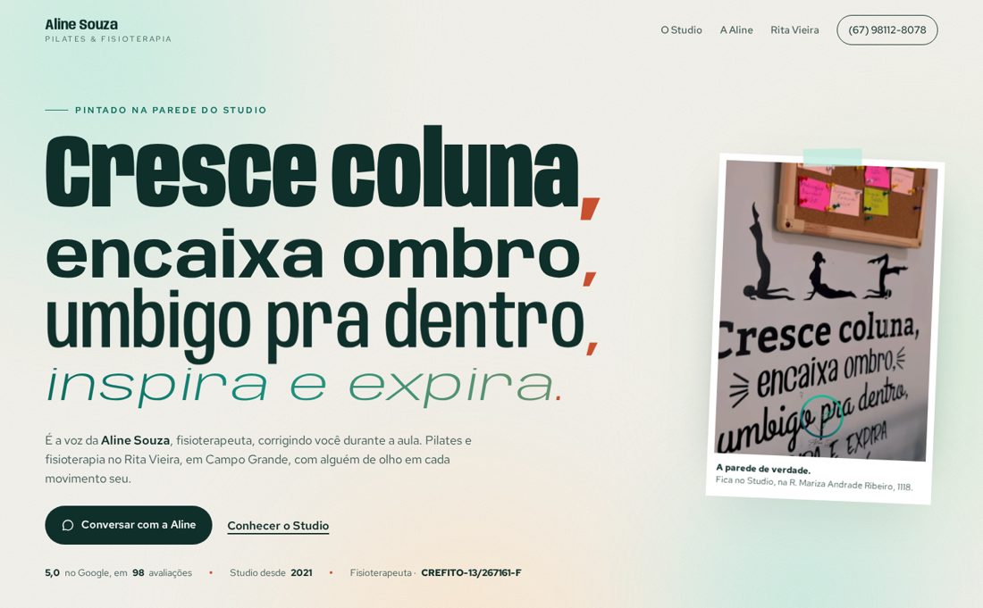 Website hero built by the Sites operator